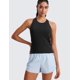 thumbnail image 2 of Musculosa CRZ YOGA sin costuras con espalda nadadora negra talla pequeña, 2 of 5