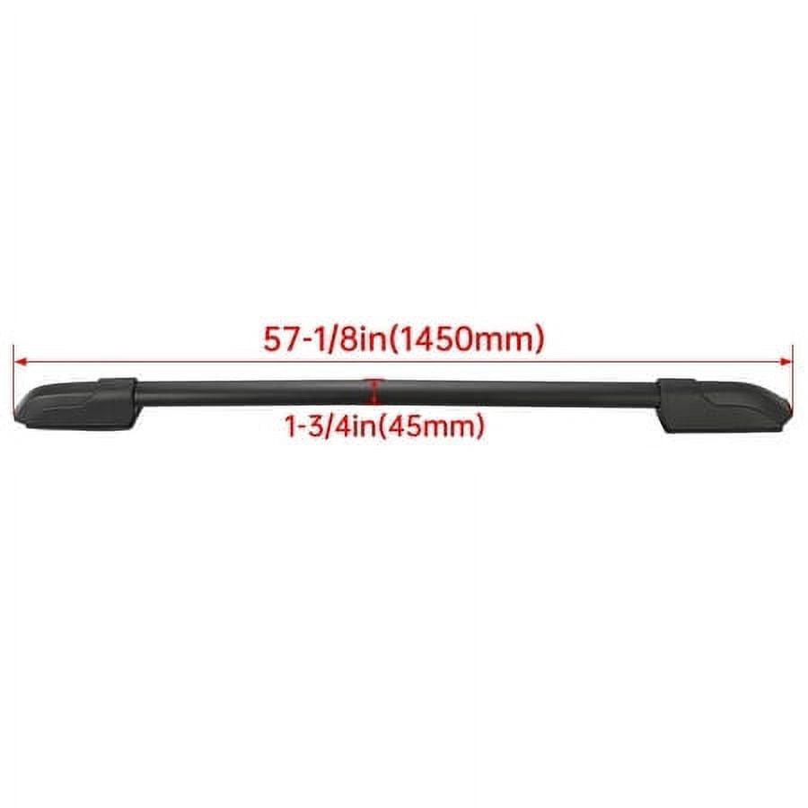 Kojem Roof Rack Side Rails Set for 2009-2015 Honda Pilot Aluminum Plastic Powder Coated Black