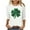 White3, variant on UAMVSH Plus Size St Patrick's Day Shirts for Women 3/4 Sleeve Festival Print Graphic Tops Casual Cute Crewneck Loose Fit Tees