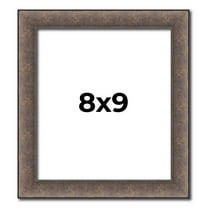 8x9 Frame Silver Real Wood Picture Frame Width 1.25 Inches | Interior Frame Depth 0.5 Inches | Diem