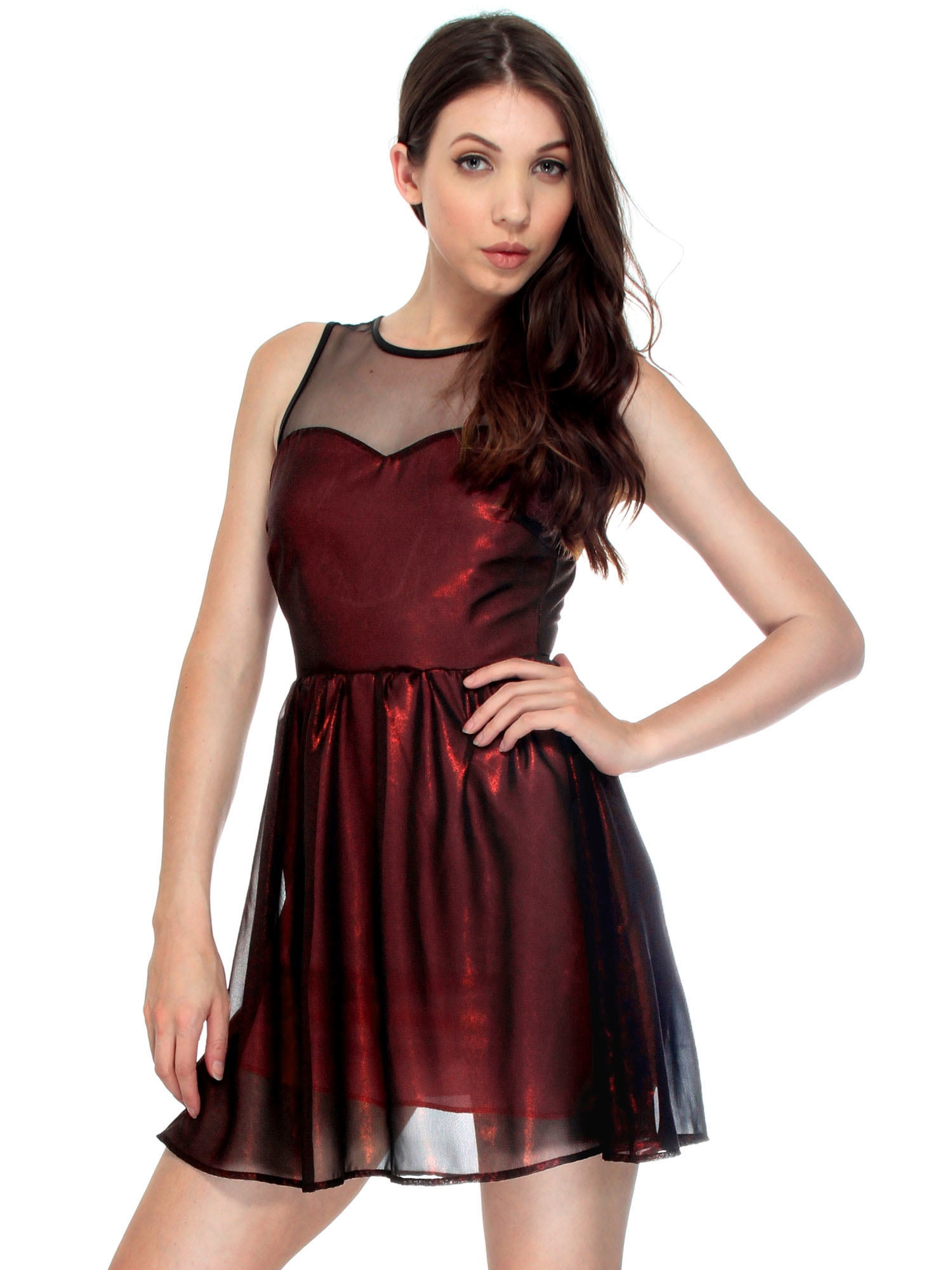 sheer skater skirt