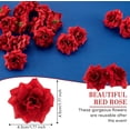 thumbnail image 2 of 100 Pieces Roses Artificial Roses Shape Flowers DIY Fake Roses Silk Rose Shape Flowers for Wedding Flower Wall DIY Crafts Bouquet Decoration (Dark Red,1.77 Inch) Dark Red1.77 Inch, 2 of 6