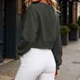 thumbnail image 6 of Maplenight Women's Cropped Crew Neck Sweatshirt Long Sleeve Casual Pullover Tops Loose Fit Fall Sweatshirts, 6 of 6