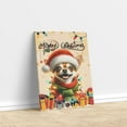 thumbnail image 3 of Merry Christmas Santa Chihuahua Scarf Twinkling Lights Xmas Holiday Vertical Matte Canvas Poster Dog Lover Gifts Idea Wall Art Home Decor - 00022, 3 of 5