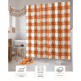 thumbnail image 7 of Rustic Country Shower Curtain Set ，Waterproof Fabric Shower Curtains Orange Watercolor Plaid Fall Thanksgiving Shower Curtains for Bathroom,Bathroom Decor 72"x96", 7 of 7