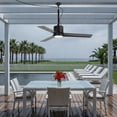 thumbnail image 2 of Parrot Uncle 42" IP65 Waterproof Plug-in Outdoor Ceiling Fan with Light and Remote, Black Propeller Ceiling Fan for Patio, 2 of 20