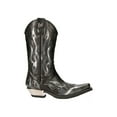 thumbnail image 3 of NEW ROCK M-7921-S3 SILVER FLAME BOOTS Black Leather Heavy Biker Western Cowboy 46, 3 of 6