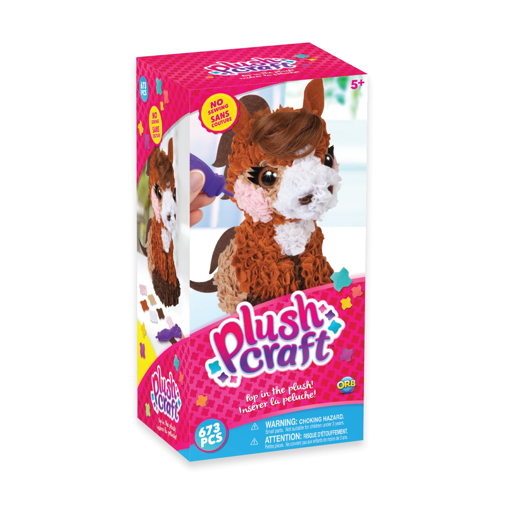 PlushCraft Craft by Numbers Fabric Figure Kit - 3D Pony Plush - Walmart.com - Walmart.com
