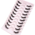 thumbnail image 1 of False Eyelashes Natural Half Lashes Short Wispy Clear Band Lashes Pack Cat Eye 3D Faux Mink Lashes Fake Eyelashes, 1 of 5