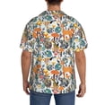 thumbnail image 3 of Wukai Abstract Plants Mushroom Deer Men's Casual Short-Sleeve Button Down Shirt,Cuban Shirts for Men,Mens Short Sleeve Dress Shirts-X-Large, 3 of 5
