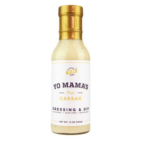 Low Carb & KETO Friendly Classic Caesar Salad Dressing and Dip by Yo Mama’s Foods - Gluten Free, All Natural, and Dairy