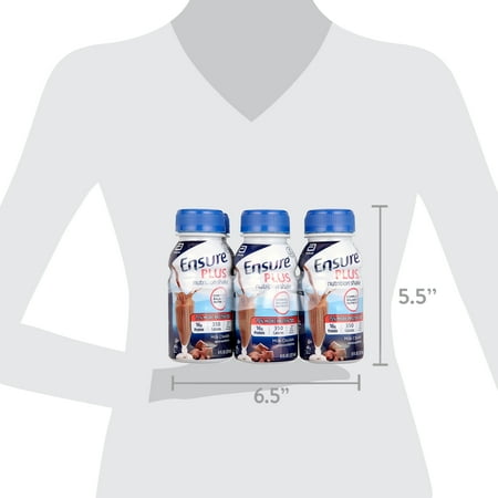 Ensure Plus Meal Replacement Nutrition Shake, Milk Chocolate, 16g Protein, 8 fl oz - 6 Pack