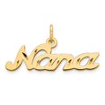 thumbnail image 1 of Real 14kt Yellow Gold Satin NANA Charm Pendant; for Adults and Teens; for Women and Men, 1 of 3