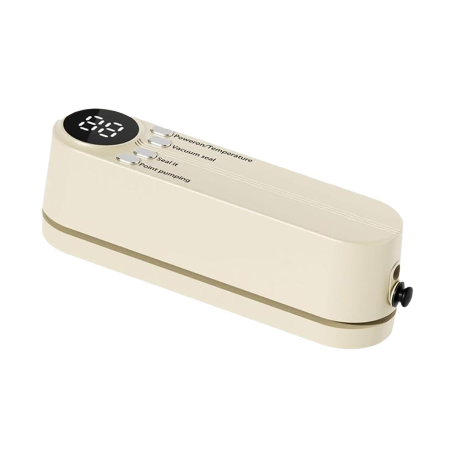 Fiocias Mini Cordless Vacuum Sealer Multi Purpose Household for Food Storage Food Vacuum White