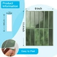 thumbnail image 3 of 10Pcs Peel and Stick Backsplash Tile,11.4'' x 9'' Subway Tile,Self-Adhesive Wall Tiles for Kitche,Bathroom,RV,Thicker Design in Green, 3 of 8