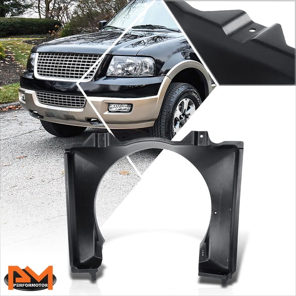PM PERFORMOTOR for 03-04 Ford Expedition/Lincoln Navigator OE Style Radiator Cooling Fan Shroud