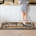 thumbnail image 5 of omezin Anti Fatigue Kitchen Mat Brown Rustic Wood Farmhouse Letter Kitchen Rugs Mats Waterproof Comfort Standing Non-Skid Floor Mats Decor 17.3 x 28+17.3 x 47 Inches Set of 2 Home Decor White, 5 of 6