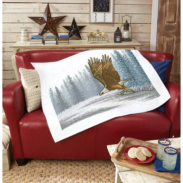 Herrschners® Eagle's Flight Lap Quilt Top Stamped Cross-Stitch Kit