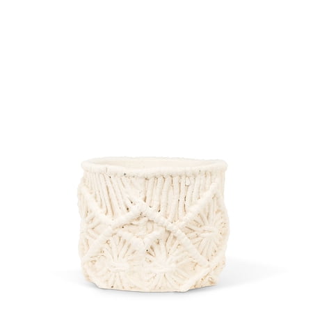 Set of 1 Small Macrame Style Planter