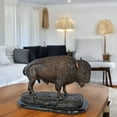 thumbnail image 5 of Nifao Bison standing and looking down Bronze Statue – Home Decor Sculpture, 11"L x 6"W x 8"H, 5 of 14