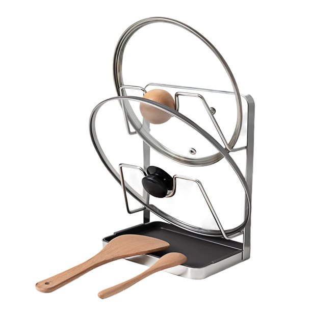 Soporte de tapa de olla de acero inoxidable XCCK con apoyo para cuchara