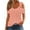 Orange, variant on Women's Eyelet Cold Shoulder Tops Short Sleeve V Neck Polka Dots Print Elegant Casual Dressy Tees Blouses (XL, Blue|Tie-dye)