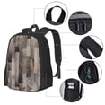 thumbnail image 3 of Daiia Wooden Texture Backpack for Men and Women -Durable Backpack Large Capacity, Water-Resistant Bag with Adjustable Straps and Laptop Compartment, 3 of 7