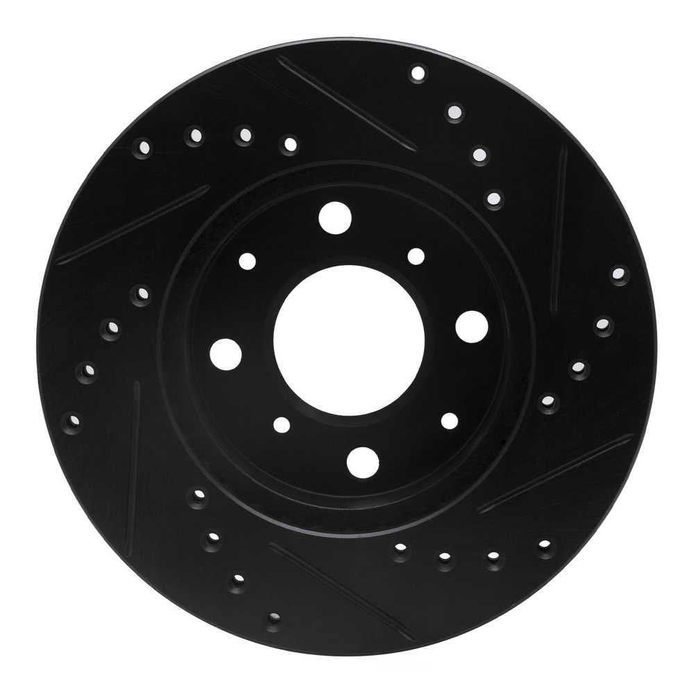 Dynamic Friction Company 633-59011L DFC Brake Rotor - Drilled And Slotted - Black