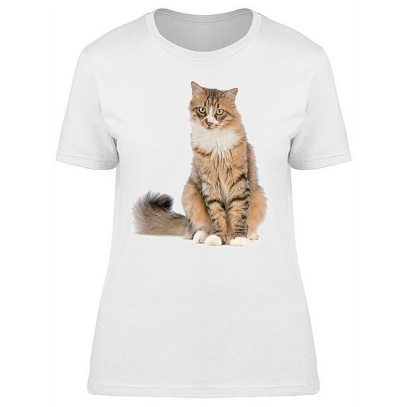 Light Tabby Norwegian Cat T-Shirt Women -Image by Shutterstock, Female Medium