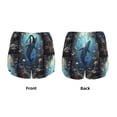 thumbnail image 3 of Pofeuu Underwater Dolphin Print Women's Athletic Shorts Running Workout Shorts Tummy Control Quick Dry Gym Shorts with Pockets Double layer sports shorts-Medium, 3 of 7