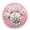 Pink, variant on Snap Jewelry 18MM Dog Paw Rhinestone Ginger Charm with Black Enamel Background