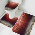 thumbnail image 4 of Red Ocean Bathroom Rugs Set Underwater World Clear Water Ripple Sunlight Non Slip Absorbent Soft Bath Mats 3 Piece Set with Bathroom Rug, U-Shaped Floor Mat, Toilet Seat Cover Large Size, 4 of 9