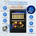 Tittla 24''Beverage Refrigerator Cooler,150Cans Builtin Wine Cooler