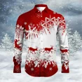 thumbnail image 2 of Camisa de moda para hombre 2024 con solapa de manga larga, estampado de alce, fuegos artificiales, coloridos y transparentes, suaves y cómodas, para hombre, tallas grandes, 2 of 4