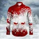 thumbnail image 2 of Camisa de moda para hombre 2024 con solapa de manga larga, estampado de alce, fuegos artificiales, coloridos y transparentes, suaves y cómodas, para hombre, tallas grandes, 2 of 5