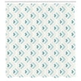 thumbnail image 3 of Ambesonne Retro Shower Curtain, Minimalist Arrows, 69"Wx70"L, Pale Peach Turquoise, 3 of 3