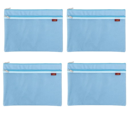 BE-TOOL A4 Mesh Zippered Document Wallets File Storage Folder Oxford Cloth Envelopes Folders Bag for School Office Supplies Blue 4Pcs BE-TOOL A4 Mesh Zippered Document Wallets File Storage Folder Oxford Cloth Envelopes Folders Bag for School Office Supplies Blue 4Pcs