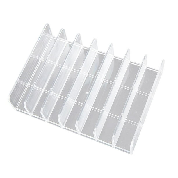 Organizador de maquillaje de 7 cuadrículas, paleta de maquillaje vertical, paletas de sombras de ojos, rubor, contorno 6.69x4.92x1.57 pulgadas