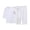 A3-White, variant on Girls 2-Piece Ribbed Knit Pajama Set,Short Sleeve Summer Sleepwear with Cute Animal Embroidery