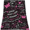 thumbnail image 3 of Yibo Cancer Survivor Gifts Blanket Flannel Soft and Comfortable Anti-static Bed Sofa Blanket, 3 of 8