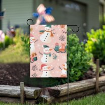 Yayeee Garden Flag 28" x 40" Double Sided Outdoor Yard Lawn Holiday Decorations, Christmas Snowman