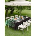 thumbnail image 3 of Outdoor Tablecloth with Umbrella Hole and Zipper, Green Forest Rectangle Table Cloth 52x70 Inch Waterproof Tablecloth, Vintage Foggy Woods Tree Picnic Table Cover for Patio Camping, 3 of 7