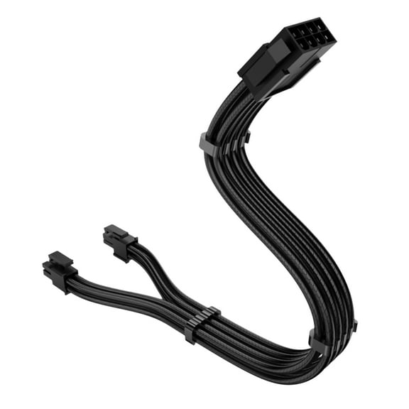 Color CPU 8pin to 4 4pin Detachable Male Extension Cable 11.8in for Motherboards
