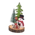 thumbnail image 5 of Wooden Christmas Table Decor Tabletop Christmas Tree Desktop Ornament Table Top Decoration for Home Indoor Party Xmas Present Snowman, 5 of 8