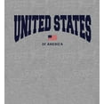 thumbnail image 2 of American United States Of America Flag Heather Gray Men's Crew Neck Short Sleeve Tee-3XL, 2 of 2