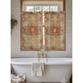 thumbnail image 7 of Kitchen Curtains 54 Inches length, Red Blue Boho Window Treatment Curtain Drapes, Ehtnic Abstract Art Modern Geometric Thermal Insulated Drapes for Basement Hotel RV, 42"x54", 2 Panels, 7 of 7