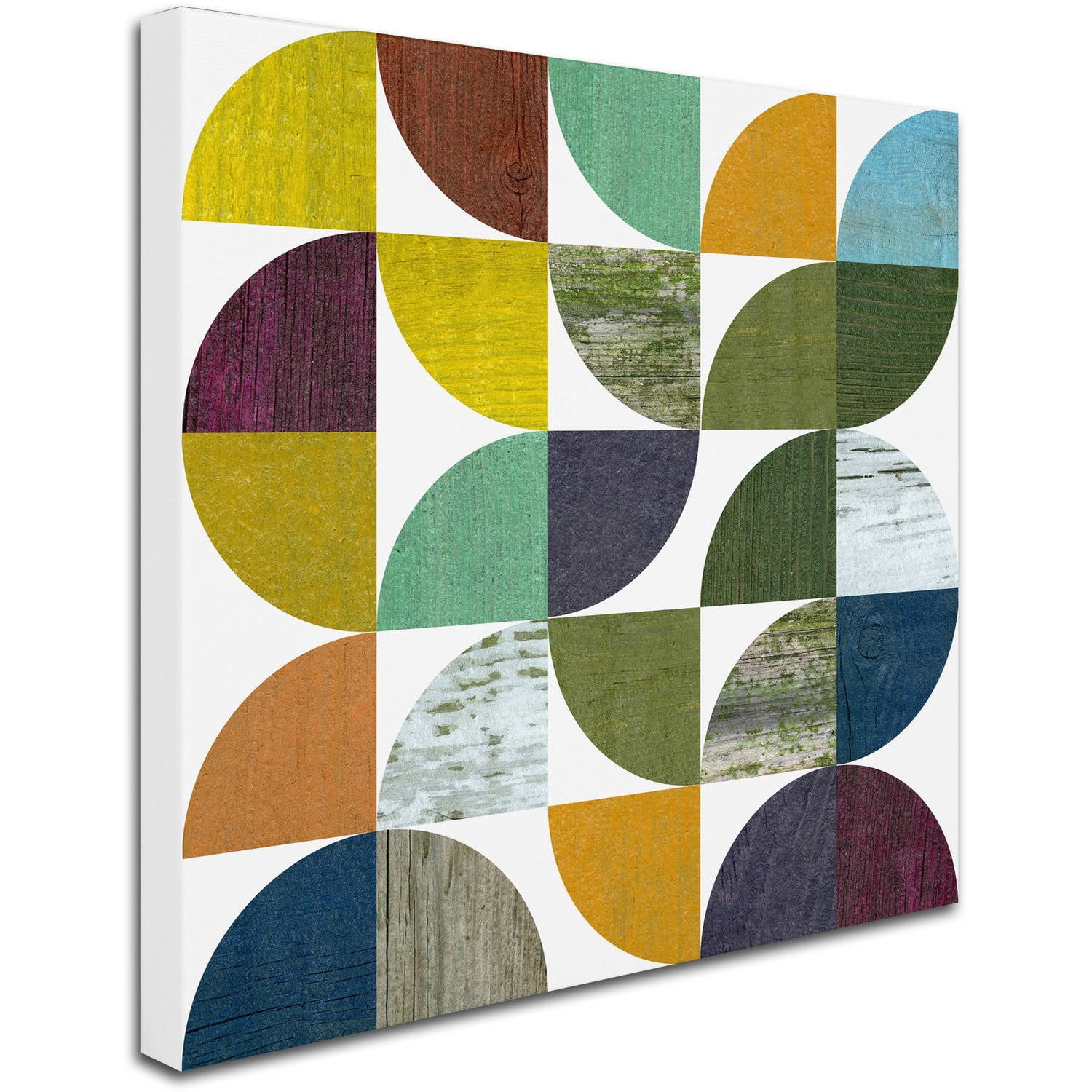 Trademark Fine Art "Rustic Rounds 1.0" Canvas Art by Michelle Calkins