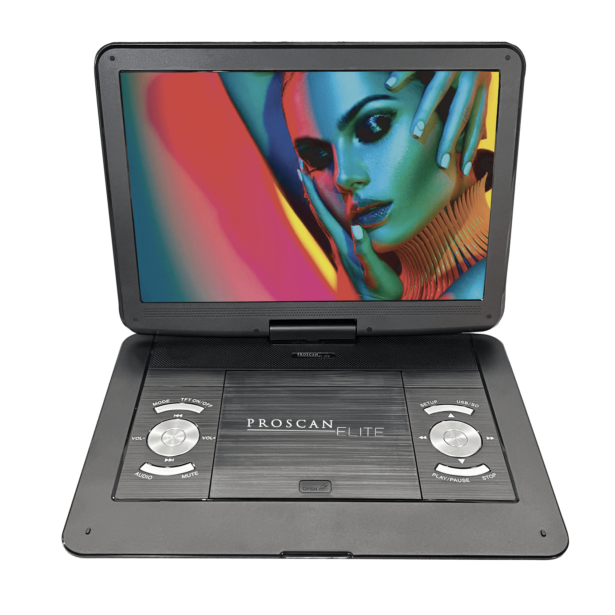 Proscan Elite 13.3" Portable DVD Player with 1366 × 768 HD Display, Black