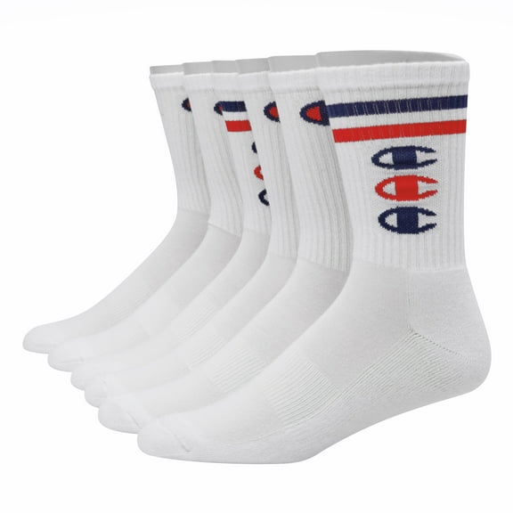 Champion Men's Crew Sock 6 Pack
