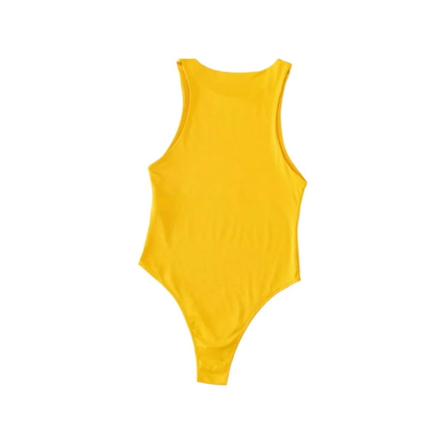 Body sexy Sonducket para mujer ajustado y elegante color Amarillo